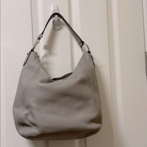 Michael Kors grey leather hobo handbag